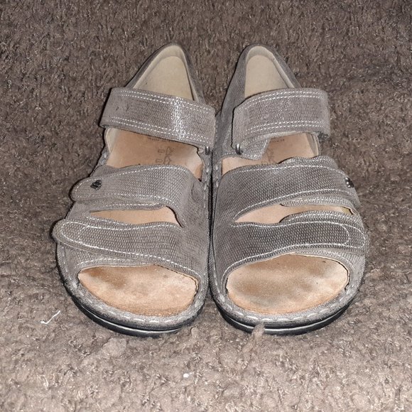 FINN COMFORT-Waldi-Hook Loop-Metallic Nubuck Leather-Size 36D-Excellent - Picture 3 of 8